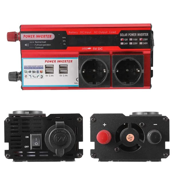 Strömväxlare, 4 USB-portar, LED-display,EU-4000W