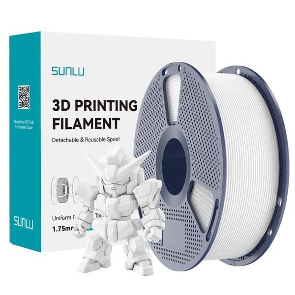 3D-printer filament, PLA Plus, egnet til FDM-printere,Hvid