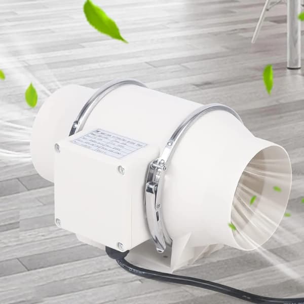 Inline Extractor Fan, Høj Luftvolumen, Stille Drift,HVID