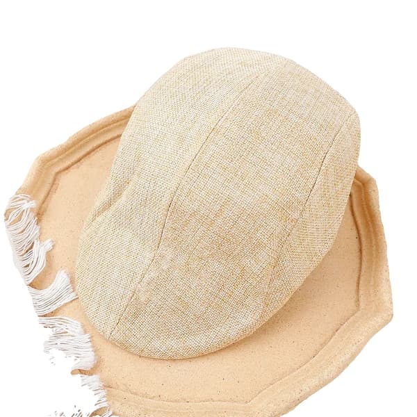 Baret, Klassisk Stil, Komfortabel Pasform,Khaki, 2stk