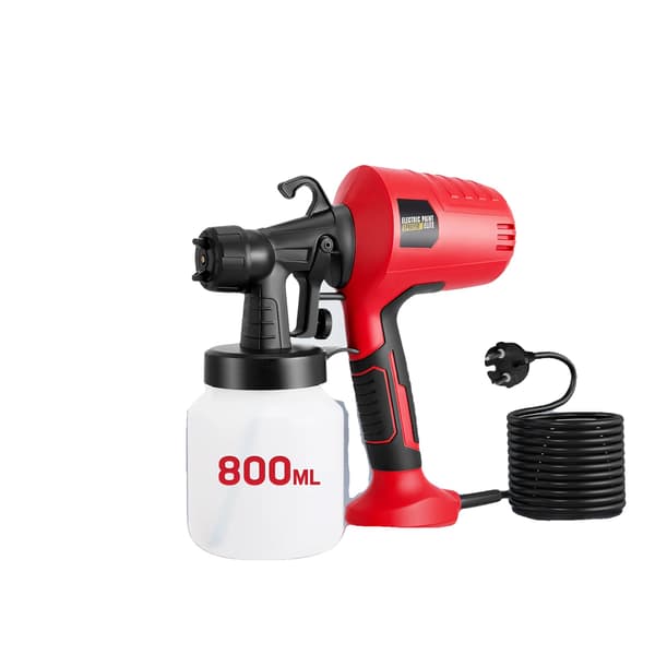 Färgspruta, 500W Motor, Justerbar Flödeskontroll,RÖD
