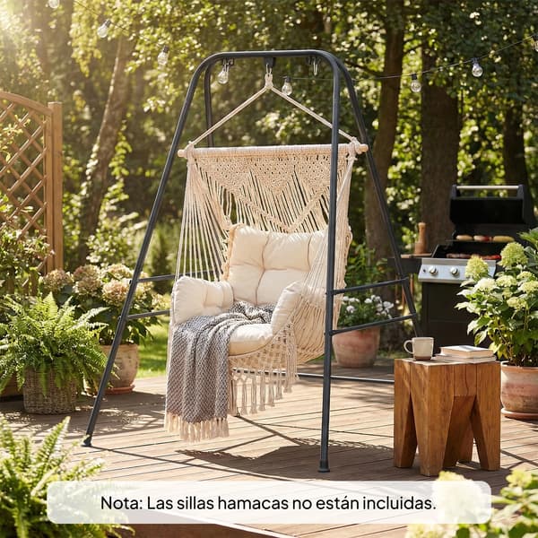 Hängstolstöd, Hållbar Metallstruktur, Enkel Montering, svart