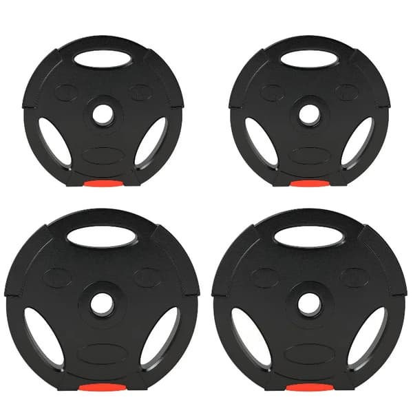 Vægtplader, Holdbart Materiale, Ergonomisk Design,sort