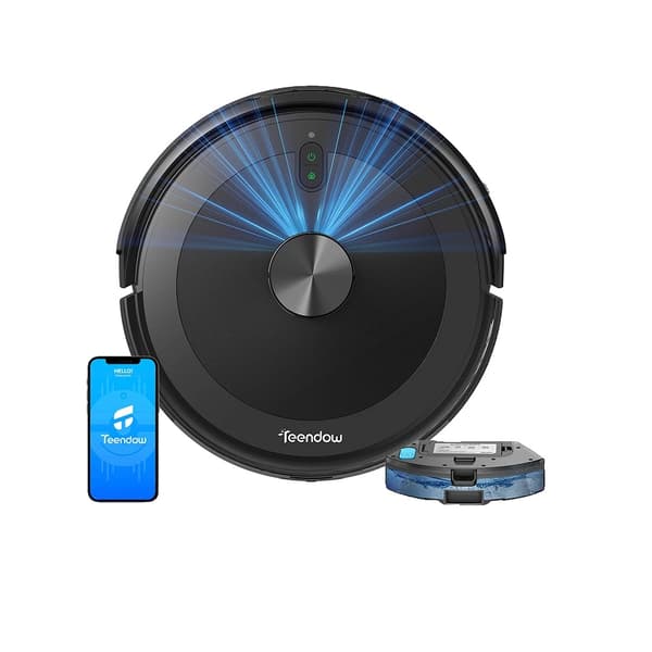 Robotstøvsuger, 5000Pa sugeevne, smart navigation,Teendow D10S, EU