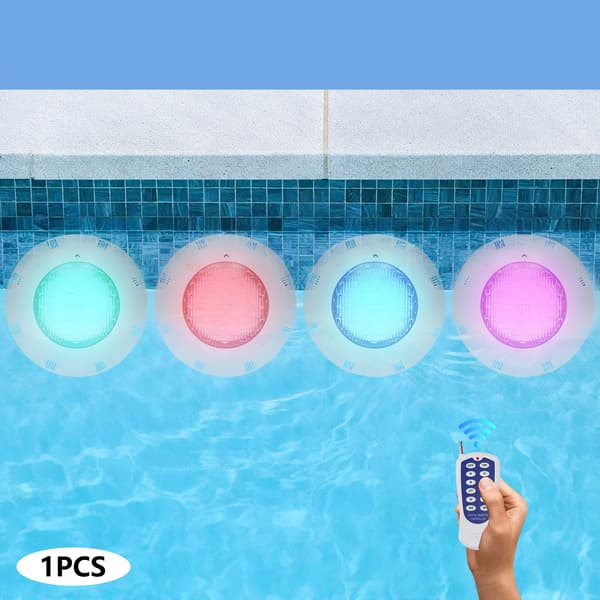 LED Pool Light, 11 Lystilstande, IP68 Vandtæt,Blå, 41-50W