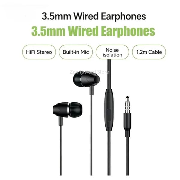 In-Ear Øretelefoner, Kablet Forbindelse, Dynamisk Lydkvalitet,606-80