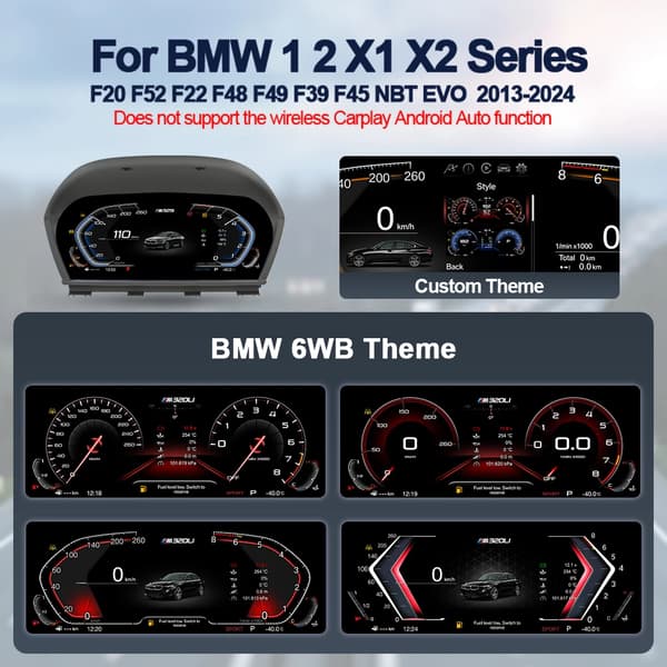 Digitalt Dashboard, Navigation i Realtid, Smartphone Integration,F20 standardversion