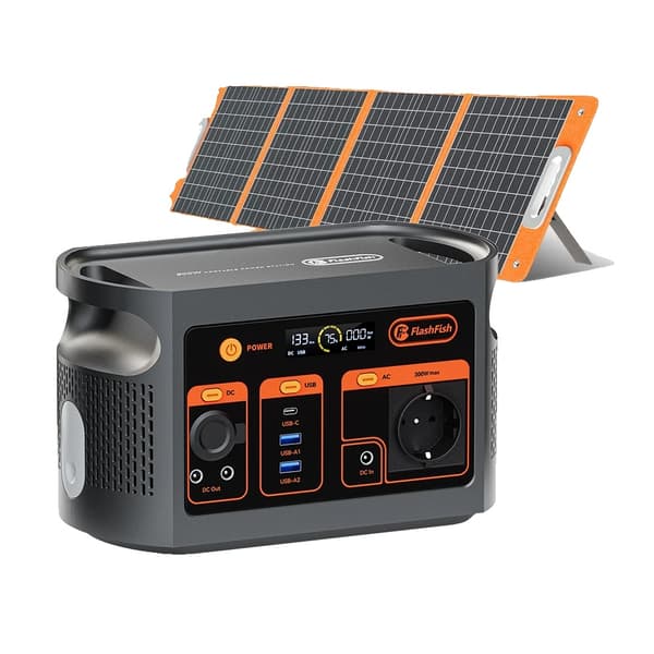 Bärbar kraftstation, solenergiladdningskapacitet, mångsidig enhetskompatibilitet,E103 +100W Solpanel