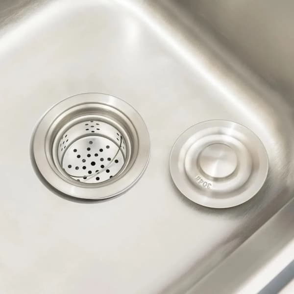 Diskho, Rostfritt Stål Dubbelbäcken, Tungt Design,Silver