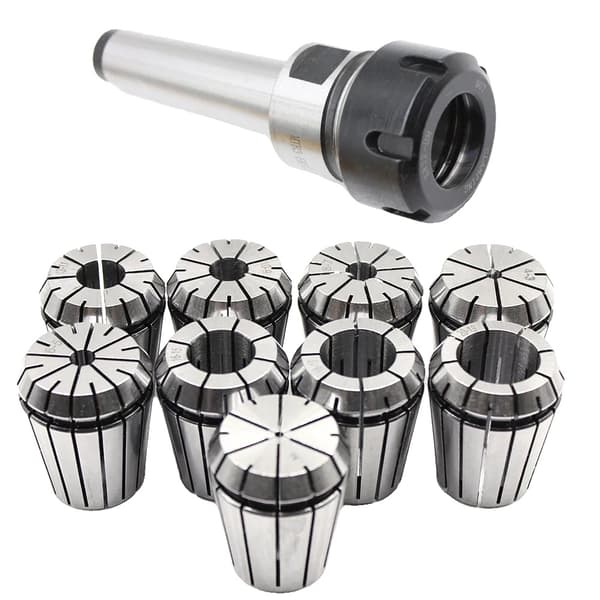 CNC Chuck Set, 9-delarsset, Snabb installation,Silver