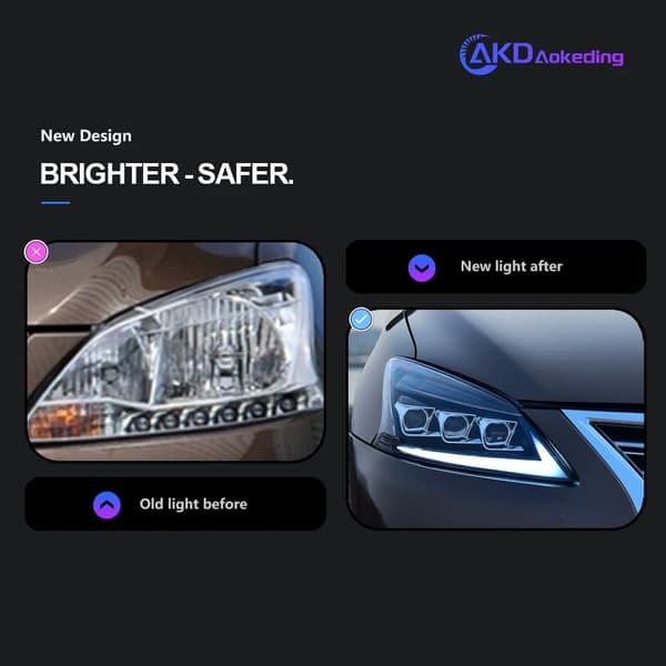 Forlygtesamling, LED-belysning, Blinklysfunktion,led