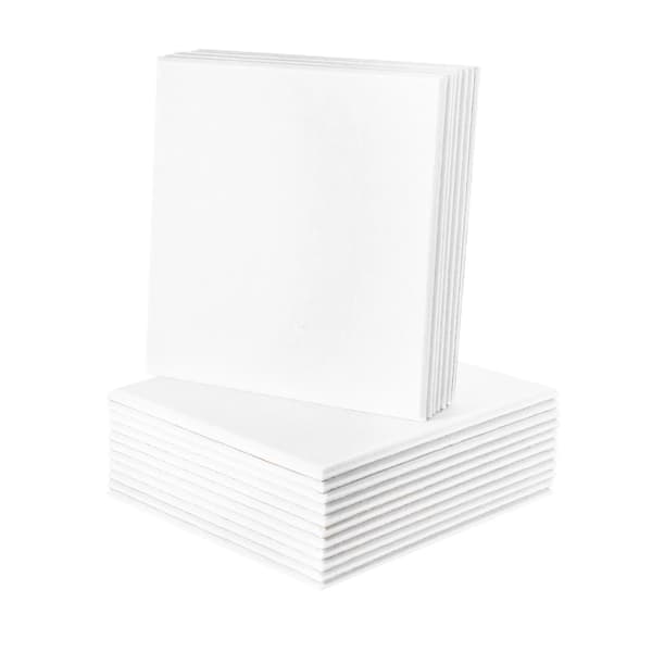 Akustikpaneler, Ljudisolering, Formstabil Design,Kvadrat, VIT, 0.9cm