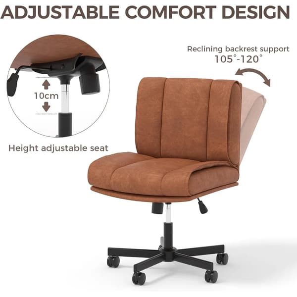 Kontorstol, Justerbar Højde, Ergonomisk Design,Brun