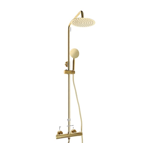 Regnbruser System, 360° Rotation, 3 Spray Indstillinger,Guld