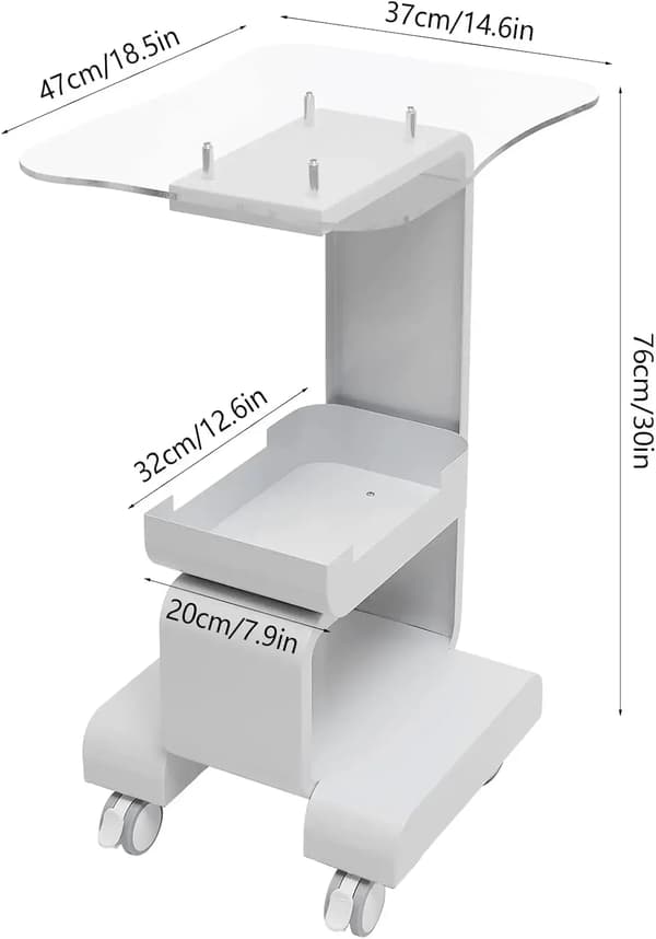 Skønhedssalon Trolley, Bærbart Design, Holdbare Materialer,HVID