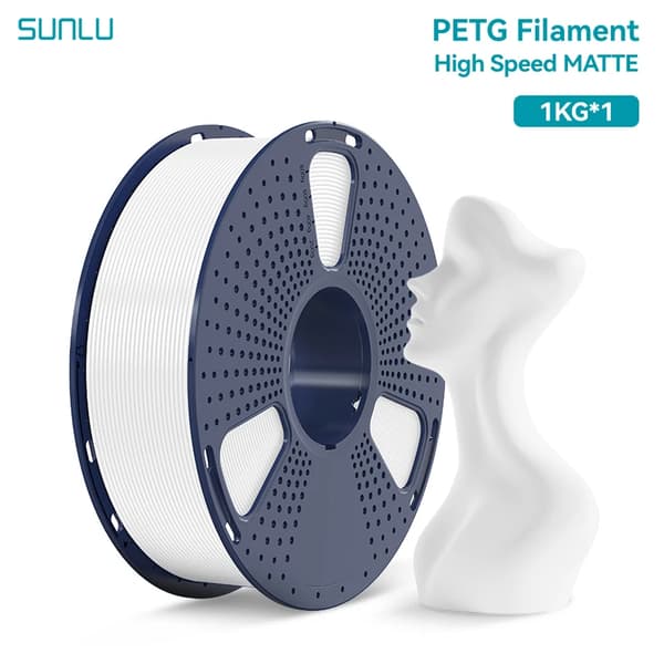 3D-utskrift filament, hög hastighet prestanda, matt yta,Vit