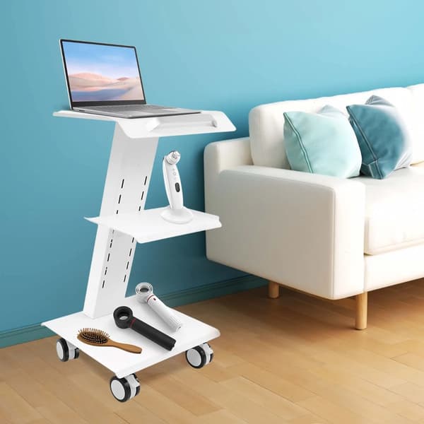 Salongsvagn, Mobil Design, Låsbara Hjul,VIT