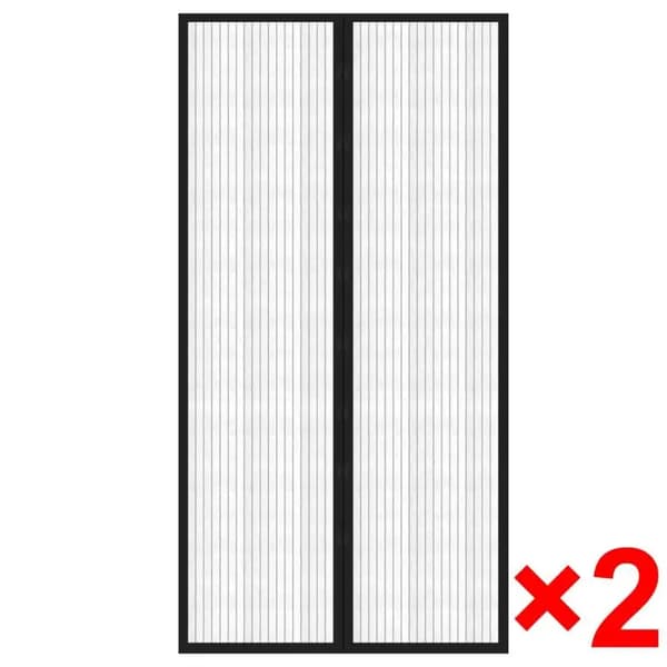 Fluedør Gardin, Magnetisk Design, Året Rundt Brug,Sort