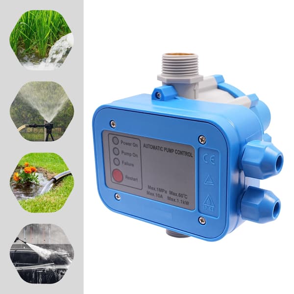 Vattenpumptryckregulator, IP65 Vattentät, Smart Drift, Blå, EU, 220V