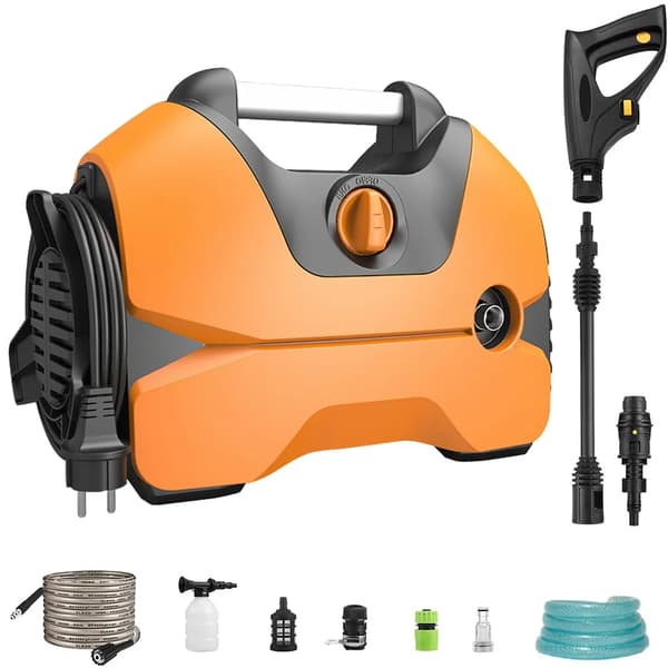 Højtryksrenser, Bærbart Design, Alsidige Sprøjteindstillinger,orange