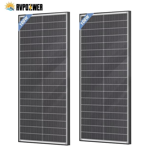 Solpanel, 18BB Mono Celler, Hög Effektivitet Modul,100W 2Pcs