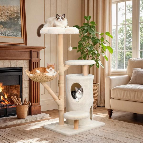 Kattorn, Flernivådesign, Säkra Material, Vit