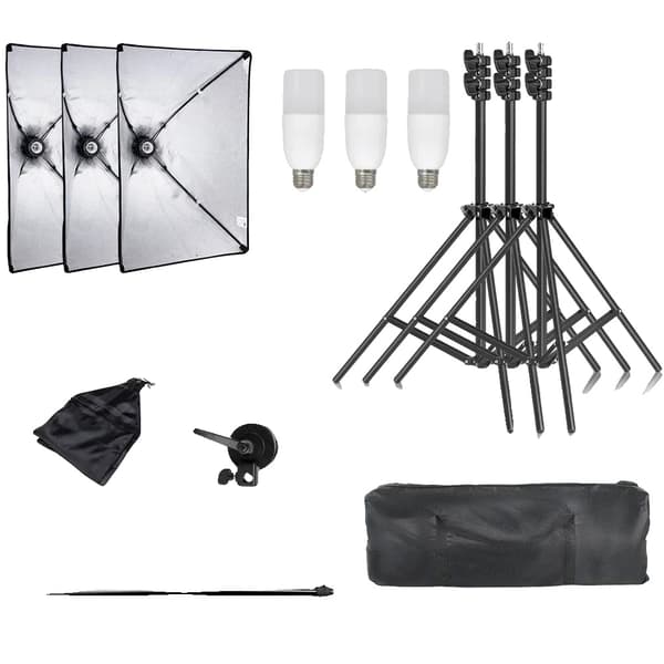 Softbox Belysningskit, E27 Kompatibilitet, Holdbare Materialer,3stk Ny 40w