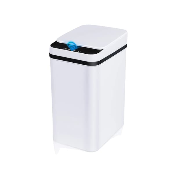Soptunna, Automatisk Sensor, Platsbesparande Design,VIT