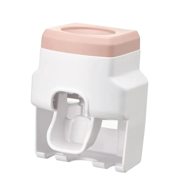 Tandkrämdispenser, Väggmontering, Tandborsthållare,Rosa