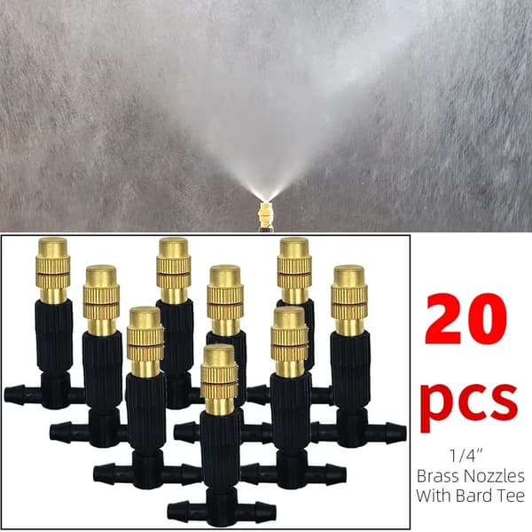 Dimma System, Justerbar Spray Diameter, Hållbar Messing Konstruktion,20pcs