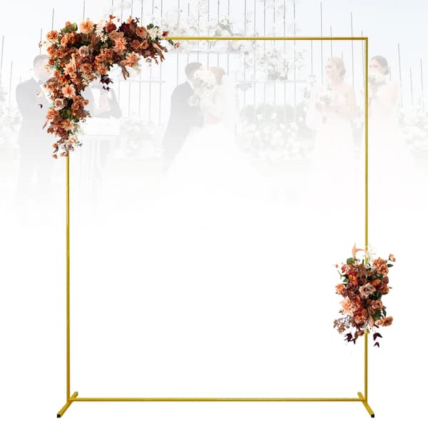 Bröllopsbåge, Hållbart Metall, Elegant Design,Rektangel 2 * 1.5 m(fr), 2m-b