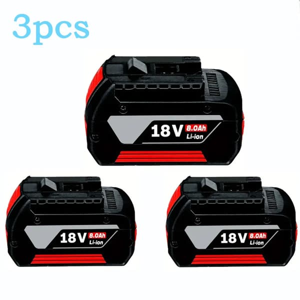 Batterikit, 18V, 8000mAh kapacitet,8.0ah-3pcs