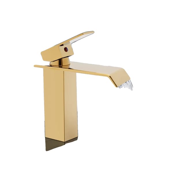 Vandhane, Vandfald Design, Dækmonteret Installation,guld