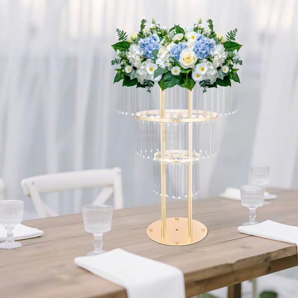 Blomsterstand, 3-lags design, elegant midtpunkt,Guld