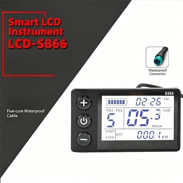 Smart LCD-skærm, Vandtæt design, Nem installation,sort
