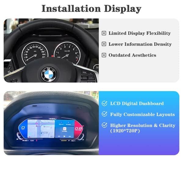 Digital instrumentpanel, trådlös Carplay, Android Auto,F20 Carplay-version