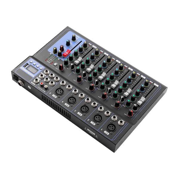 Lydmixer, 7 Kanaler, Kompakt Borddesign,Sort