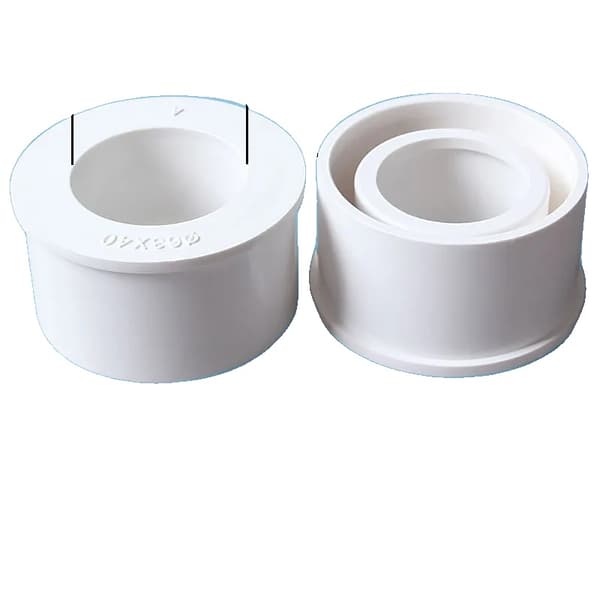 PVC Reducer Bushing, Holdbar Konstruktion, Nem Installation,5Pcs-b, 63-40mm
