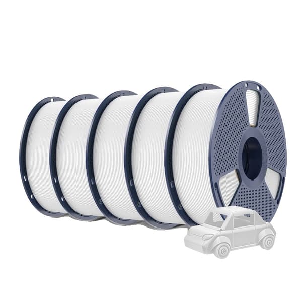 3D-printer filament, høj sejhed, boblefri,Hvid