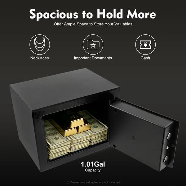 Säkerhetsbox, Hållbart Q235 Stål, Bärbar Design,svart