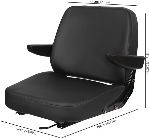 Traktorstol, Ergonomisk Design, Lätt Installation,svart