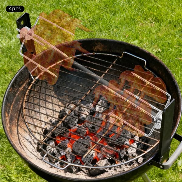 BBQ Gafler, Holdbart Rustfrit Stål, Alsidigt til Grillning,4Pcs