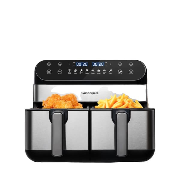 Luftfritös, 2400W Effekt, Dubbelkorg,EU