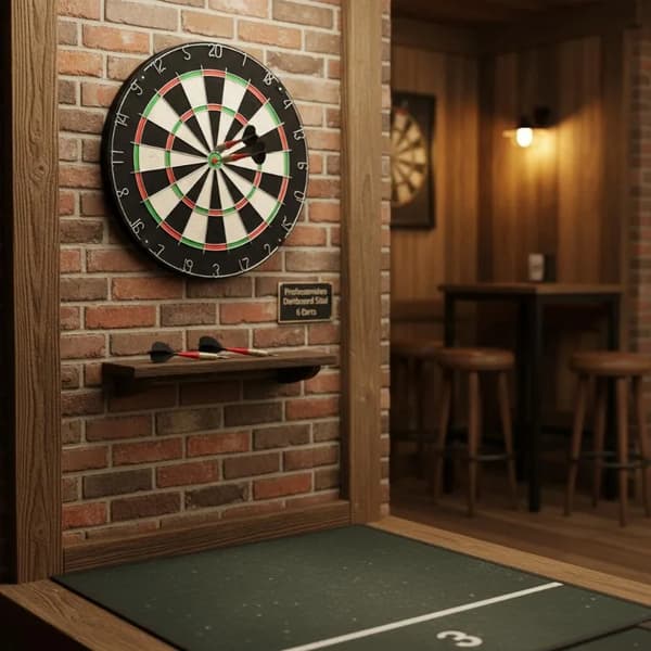Dartskive, Sisalfibre, Standardstørrelse,sort