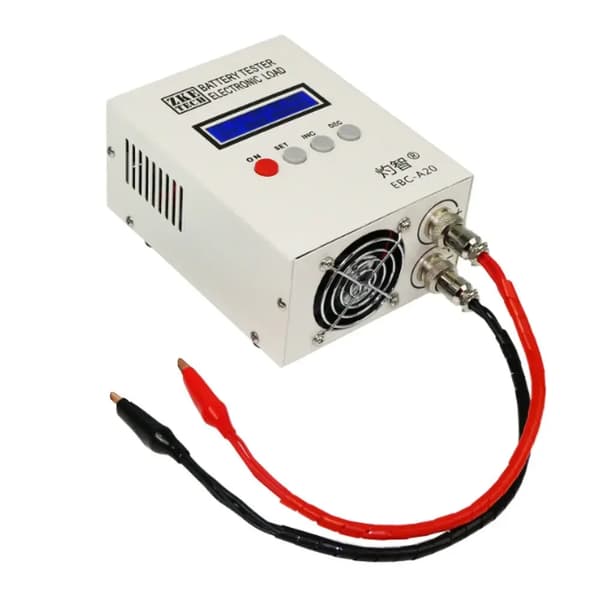 Batteritest, 5A Opladning, 20A Afladning,sort