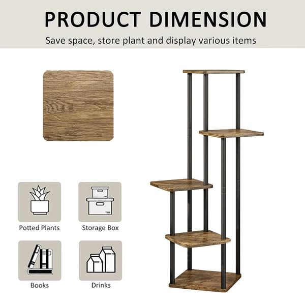 Plantebord, Træmateriale, 4 Niveauer, Nem Montering, Stabilt Design, Pladsbesparende