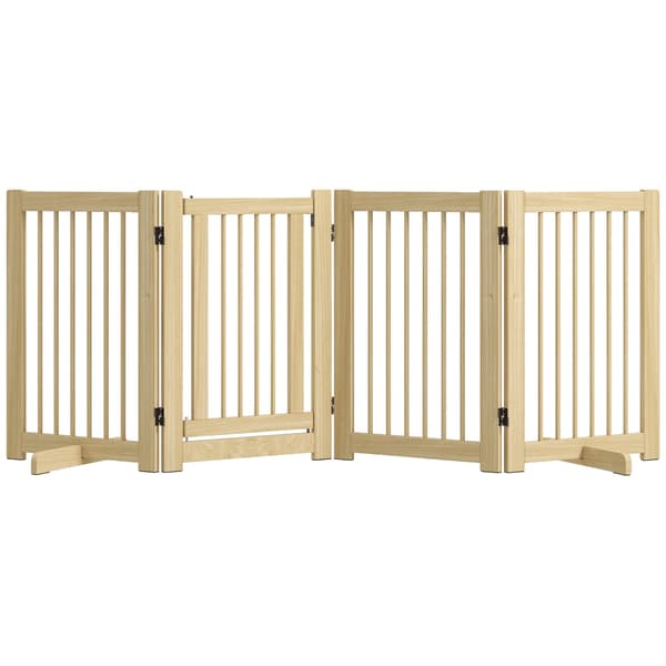 Sikkerhedsbarriere, Foldbart Design, Justerbare Paneler,Brun