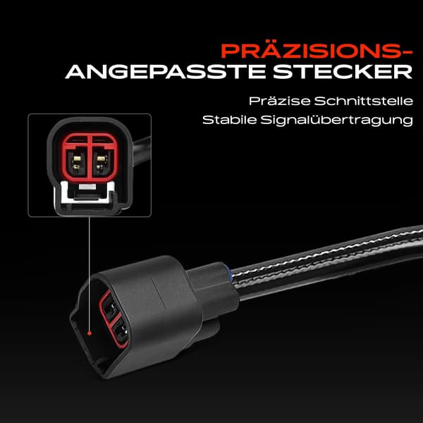 Temperatursensor, M12x1.25 gevindstørrelse, 615 mm kabel længde, 2 stikforbindelser, NTC sensor, vinkelstikhus