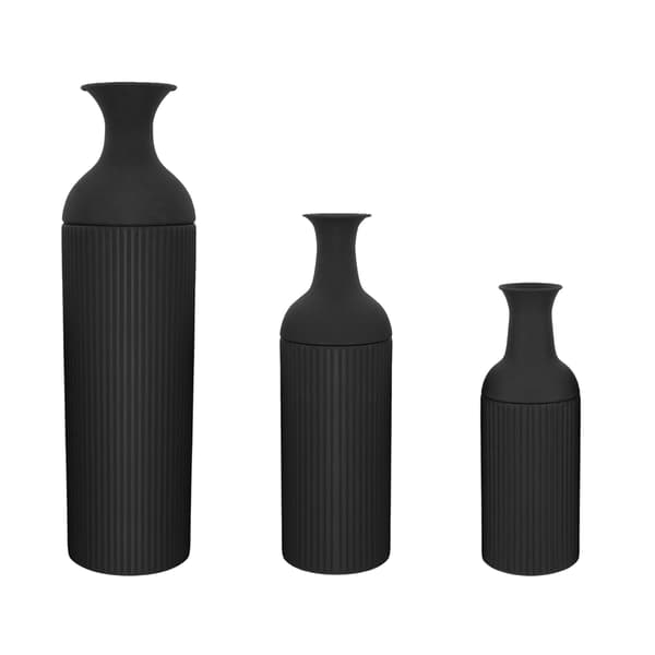 Blomkrukor, Modern Design, Hållbart Metall,svart