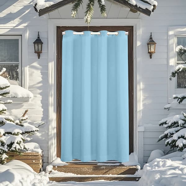 Gardin, Vandtæt, Termisk Isolering,1 panel-d, Blå-a, 52X80 tommer-a